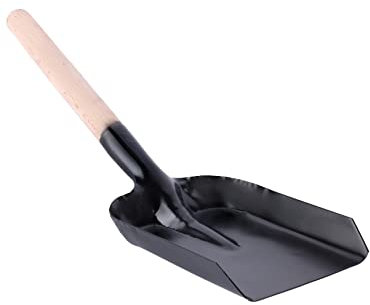 Garronda Kohleschaufel Metallschaufel Kehrschaufel Kohlenschaufel für Kamin Größe: 54 x 15 cm GD-0008 (Schwarz)