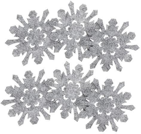 SHOWERORO 8 Stück Schneeflocken-weihnachtsuntersetzer Filz-getränkeuntersetzer Für Tische Weihnachtliche Deko-untersetzer Für Zuhause