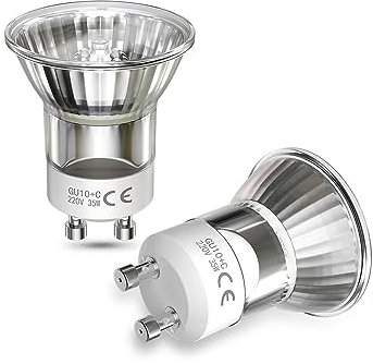 DoRight 35W Gu10 Ampoules Halogènes, Mr11 Halogène Mini Gu10 35W Lampe À Lave Ampoule 360Lm Dimmable Halogène Réflecteur Ampoule Pour Lampe À Lave - 35Mm De Diamètre - Blanc Chaud 2800K Pack De 2