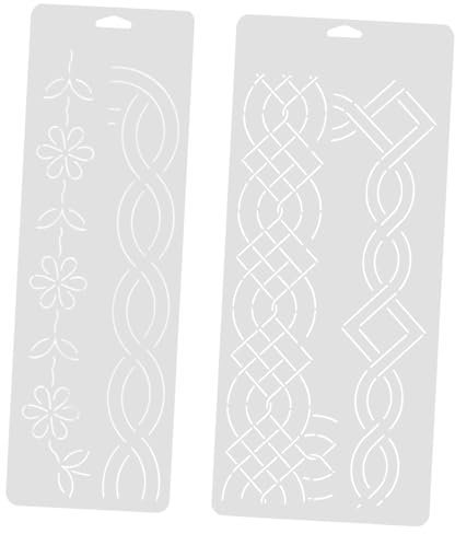 EXCEART 2stücke Quiltschablonen Kunststoff- Langlebige Nähschablonen Für Gleichmäßiges Nähen Diy Patchwork Und Stickvorlagen Vielseitig Für Quilten Zeichnen Und Handarbeiten Geeignet