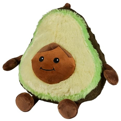 warmies Avocado-Plüsch-Weizenbeutel, mikrowellengeeignet, beschwerter Teddy mit französischem Lavendelduft, heißes oder kaltes Kuscheltier, weiches Komfort-Wärmekissen, Junior-Größe