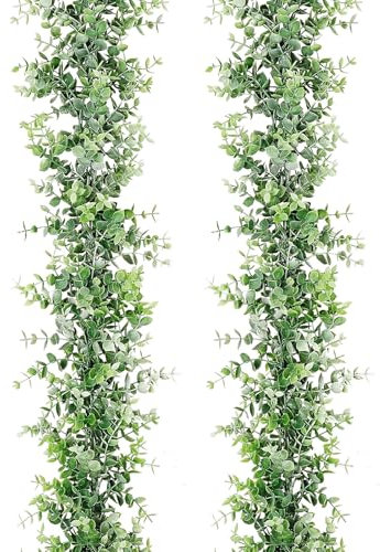 LURNODY Juego de Dos Planta Colgante Artificial de 178 cm, Fake Plants Realistas Y Hermosas, Plantas Artificiales Decorativas Adecuadas para El Hogar, Bodas, Decoraciones Navideñas
