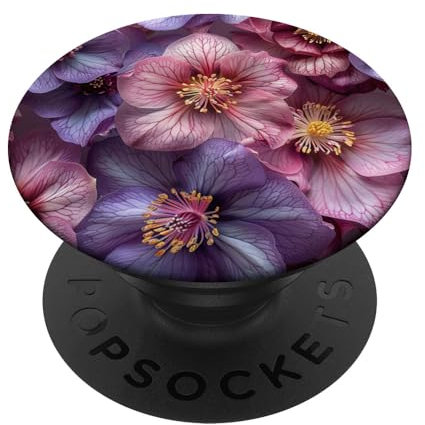 Motif floral hellébore PopSockets PopGrip Interchangeable