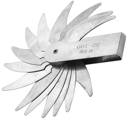 Yctze Radiuskehllehre – Konvexes und Konkaves Messwerkzeug aus Edelstahl mit R25–50 Mm – für Werkzeug- und Formenbauer Sowie Maschinisten (R52-100MM)