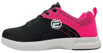 ELITE Women's Comfort Bowling Shoes - Universal Slide Soles, Ultra Light-Weight Mesh Athletic Style for Bowlers (Black/Pink, US Footwear Size System, Adult, Women, Numeric, Medium, 7.5)