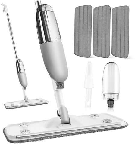 Healeved Trapeador Aerosol Fregona con Pulverizador Limpia Pisos Incluye Almohadillas para Fregar para Limpieza Diaria Hogares