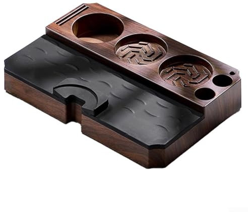 Hasaller Espresso Knock Box Espresso Tamping Station 51 53 54 58mm Espresso Accessori Stazione Tamper Holder Station Stazione Staccabile Silicone Caffè Tamper Mat