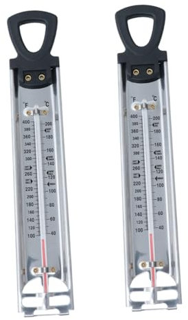 Alipis 2pièces Thermomètre à Confiture Et Bonbons Double Échelle Fahrenheit Celsius Lot De Outils De Mesure De Température Pour Sirop Et Sucres