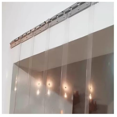 Transparenter PVC-Streifen-Vorhang, Tür, wasserdichter PVC-Streifenvorhang, geeignet für Fabrik, Werkstatt, Lagerraum (1,3 mm 0,75 x 2 m)