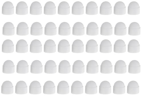 50 Pezzi M8 Tappi di protezione esagonali Tappi Copriforo in Plastica per Dadi e Teste di Vite per Possono Nascondere Antiestetici Fori in Mobili Armadietto Cassetto Funzione