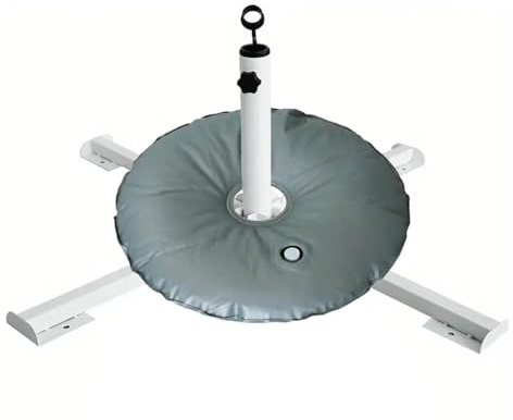 Ompinda Patio Umbrella Base Stand, Heavy Duty Foldable Metal Outdoor Umbrella Base Holder with Water Weight Bag Umbrella Base Support for Courtyard,Garden,Beach,Fishing