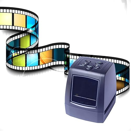 Scanner Per Pellicole Digitali 32G, Scanner Per Pellicole Digitali Diapositive Per Convertire 135 126 110 Diapositive Da 8 Mm In JPG Digitali, Foto, Schermo a Colori Da 2,4 Pollici, Sensore CMOS Da5MP