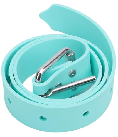 Cinturón de peso de buceo profesional Anti slip de silicona ajustable Cinturón de peso de liberación con hebilla de acero inoxidable de liberación rápida para la pesca de buceo de (Verde menta)