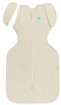 Love To Dream™ Swaddle UP™ Transition Bag, Large 8.5–11 kg – Twigs Oatmeal | Snug Fit with Zip-Off Wings | 1.0 TOG Ideal for Spring & Summer (20–24°C) | Machine Washable Stretch Cotton & Double Zip