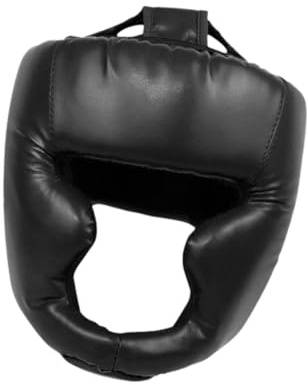 Protector de cabeza portátil para boxeo, protección de mejillas, para Sanda Muay Thai Mma, niños, color negro