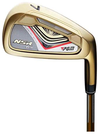 Club de golf profesional para hombres y mujeres #7 de hierro con eje R/S de carbono o acero para diestros palos individuales (#7 (dorado), con eje de carbono S)