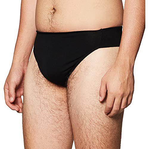 Capezio Herren Gefütterter Tanga Verstärkter Frontgurt, Schwarz, Large (3er Pack)