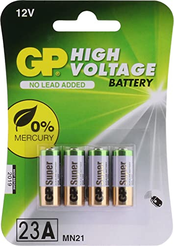 GP 10023AC4 Hoog Voltage Alkaline Knopfzelle 23A (MS21 / MN21), 4er Blister