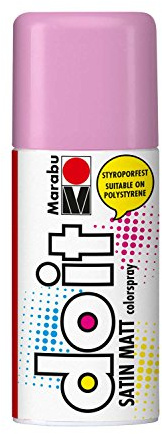Marabu 21070006227 - Do it Satin Matt pastell rosa, Colorspray auf Acrylbasis, styroporfest, schnell trocknend, sehr gute Deckkraft, wetterfest, für große und kleine Bastelarbeiten, 150 ml Sprühdose