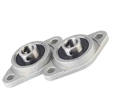 DollaTek 2 Pcs KFL08 8mm Zink Aluminium Legierung Flansch Selbstausrichtend Stehlager Rhombische Flanschlager Horizontale Zinklegierung Kugellager Lagerblock für 3D Drucker Innendurchmesser 8 mm