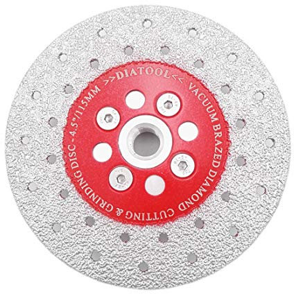 SHDIATOOL Disco Diamantato 115mm Doppia Faccia per Tagliare e Macinare Pietra Granito Marmo Piastrella