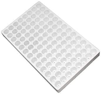 Seminiere Vassoi in Polistirolo Bianco per la Semina delle Piante da Orto e Fiori (104 Fori)