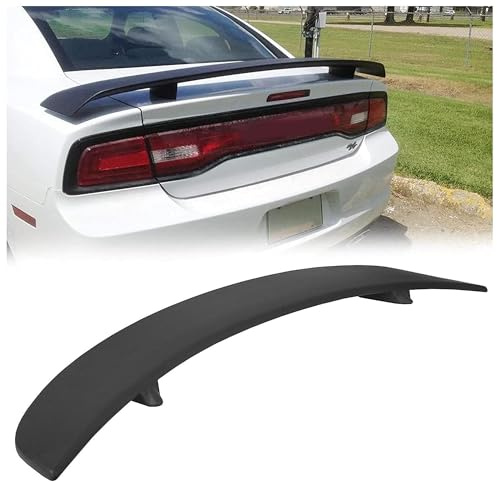 HECASA Rear Trunk Spoiler Wing Compatible with 2011-2023 Dodge Charger 4 Door Matte Black ABS Factory Style