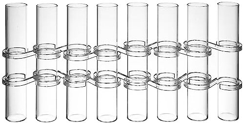 8Pcs Clear Glass Test Tube Vase Set 6 Inch Transparent Hydroponic Tube Flower Holders for Floral Arrangement Wedding Party Home Decor