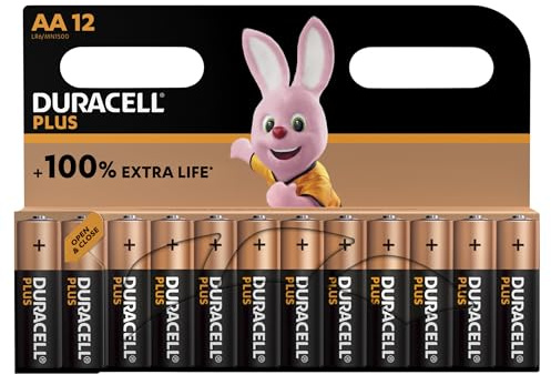 Duracell Plus AA Alkaline Batteries [Pack of 12], 1,5V LR6 MN1500