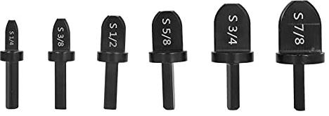 Stauchwerkzeug Bohrer Set, 6-teilig, Stahl, 1/4'' bis 7/8'', für Kupferrohre 5-20mm, Klimaanlage Rohr Expander, Dreieckiger Griff