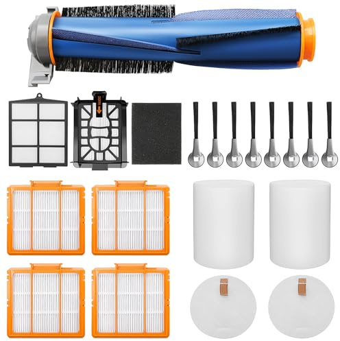 Replacement Parts for Shark AI AV2511AE AV2501S AV2610WA AV2501AE RV2502AE RV2610WA RV2520 AV2510 2-In-1 AI Ultra Robot Vacuum Cleaner Accessories Kits. Main Brush, HEPA Filter, Foam Filter,Side Brush