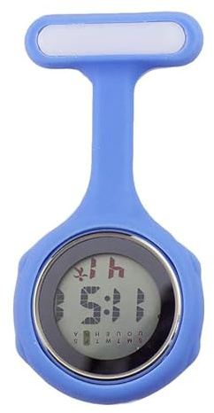 SagaSave Digital FOB Watch, Digital Krankenschwester Uhren Digitaler Bildschirm Stille Elektronische Leuchtende Krankenschwesteruhr mit Pin/Clip-On Watch für Doktor Krankenschwester