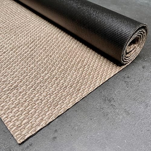 Alfombra vinílica Premium de tejido trenzado de alta gama Beige 60x200 cm