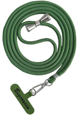 Bigcousin Universale Handykette,Handyband passend für Standard Handyhülle,Kette zum Umhängen mit Pad Handy Lanyard,verstellbar und abnehmbar,Grasgrün