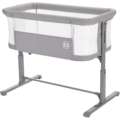 nania DODI Babybett, Beistellbett, Babybett mit Matratze von der Geburt bis 9 kg, Höhenverstellung, Ultra-bequeme Matratze 4 cm dick, ultraleicht, 6,5 kg