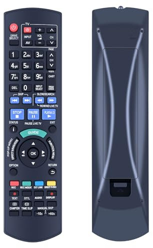 TCNOUMT Telecomando di ricambio per registratore DVD Panasonic N2QAYB000474 N2QAYB000644 DMR-XS400 DMR-BS785 DMR-BS885 DMR-EX773EBK DMR-EX83EB-K DMR-EX86EB-K
