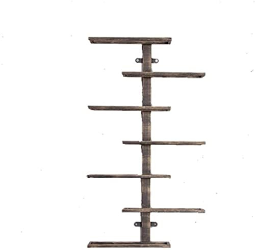 Wine Rack Wall Mounted Wine Rack Vintage Metal Wine Shelf Wall Wine Shelf Wall Hanging Wine Cooler Creative Seven Floors Rack Wine Rack Set Wine Bolttle Holder(Cloth: Metal)