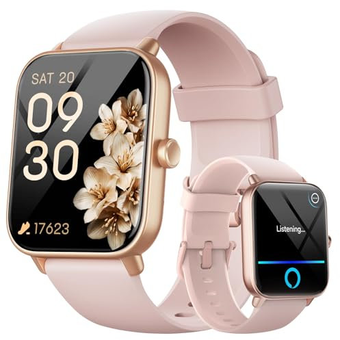 Smart Watches for Women(Answer/Make Call), Alexa Built-in 1.8 HD Ladies Smartwatch with Heart Rate/SpO2/Sleep Monitor, 110+Sports, IP68 Step Counter Fitness Tracker for iPhone/Samsung/Android