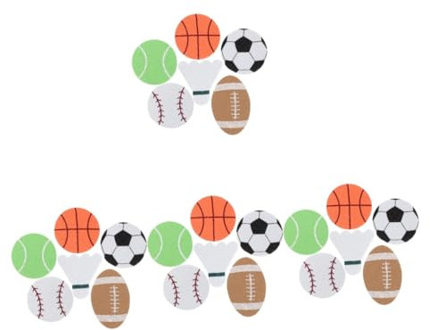 Abaodam 16packungen Pack Schaumstoff Aufkleber Für Sportbälle Basketball Baseball Tennis Badminton Und Fußball Dekorationsaufkleber Für Geburtstagsfeiern Und Bastelprojekte Pro Packung
