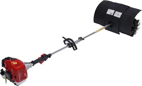 Kehrmaschine Benzin 2-Takt Benzinmotor Kehrmaschine,2.3PS Kehrmaschine Handheld Kehrbesen,52CC Gasbesens Kehrmaschine für Einfahrten,Besen Schneefräse für Böden Reinigungsmaschine