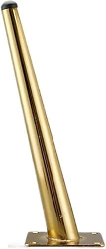 Schwarzes Gold Haarnadel Tischbein Set mit 4 mittelalterlichen Stil massiven Metall Möbelbeine für Do-it-yourself-Couchtisch Stuhl Sofa langlebig mit Gummi Bodenbelag Abdeckung 10 cm/3,94 Zoll Höhe