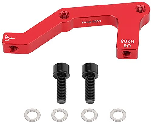 Hominas Adattatore Freno a Disco Bici, B-F203 Staffa di Montaggio per Freno a Disco per Mountain Bike (Rosso)