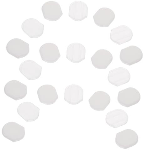 TOKIDNY Ohrclip Pad Ohrklemmenzubehör Oval Groß 14x12mm Transparent Weiß Schmerzlindernd rutschfest Für Empfindliche Ohren