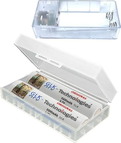 GLK-Technologies® G2PB18650B mit Ladegerät x2 3200 mAh Ninh High Power Button Top Akku 2026 BJ (mit Ladegerät)