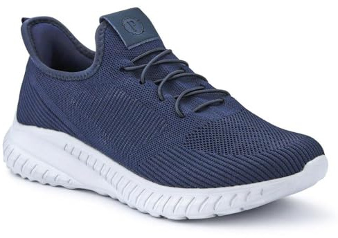 Easy Step in Wide Fit Trainers - Navy Size 10