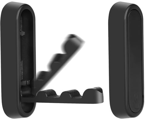 flintronic Flip Attaccapanni da Parete, 2Pezzi Appendini da Muro, Ribaltabili, Nascosto Appendiabiti da Porta, Acciaio Inox, Attaccapanni, per Bagno, Camera da Letto, Studio, Armadietto(Nero)