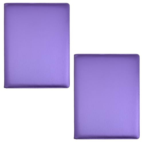 Arpan A4 Professional Display Book Folder for Presentations, CVS, Artwork & Interviews – Leather Portfolio Presentation Folder with 48 Pockets (96 Views) – A4 Pocket Display Book (Purple – 2 Pack)