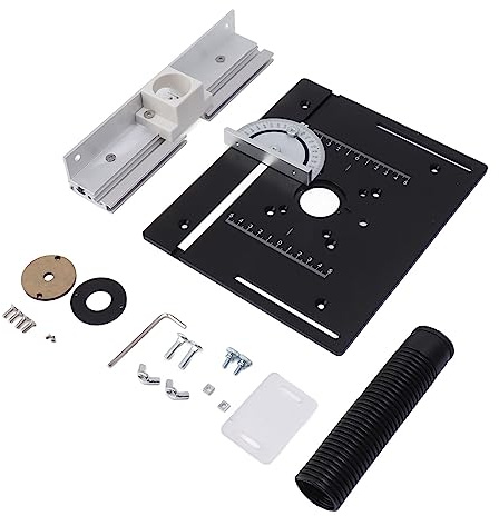 Placa empotrable para mesa, fresadora multifuncional de acero y aluminio, altura ajustable, resistente para trabajos en madera y fácil de montar