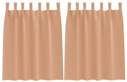 vidaXL Tende oscuranti con Tende Marrone Chiaro Poliestere, Tende Blackout Moderne, Tende Leggere per Buio Totale, Pannelli Resistenti per Privacy e oscurità