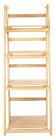 Scaffale a scala in legno a 4 ripiani, libreria multifunzionale e espositore per fiori, per decorare la casa, elegante soluzione di archiviazione per soggiorno, camera da letto e ufficio